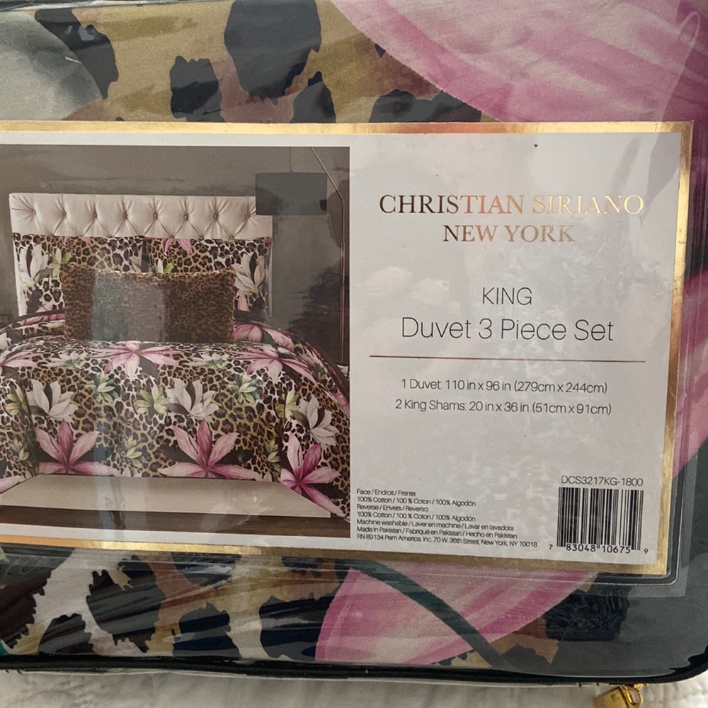 Christian Siriano New York King Duvet Set Tropical